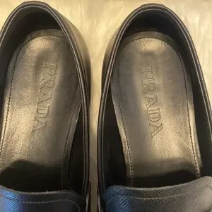 Prada | Shoes | Prada 2dc35 Black Saffiano Leather Lettering  display picture 1